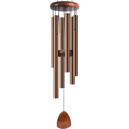 Large Aluminium Wind Chimes 37 Inches to Create a Zen Atmosphere Suitable for Outdoor, Garden, Patio Decoration. Classic Wind Chimes with Wind Catcher Suitable as A Gift for Unisex(Coffee)