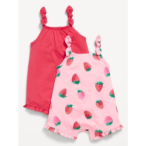 Sleeveless Tie-Knot One-Piece Romper 2-Pack for Baby