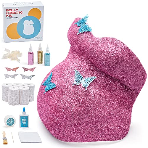 HomeBuddy Belly Cast Kit pregnancy - DIY Pregnancy Belly Casting Kit for Expecting Moms, Unique Keepsake Pregnancy Casting Belly Kit, Belly Cast Kit Gift with Decorating Kit and Beely Painting Kit