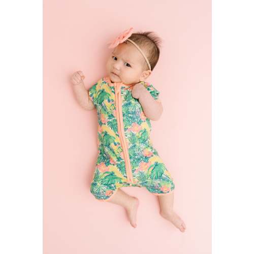Tropical Bloom Bamboo Short Romper