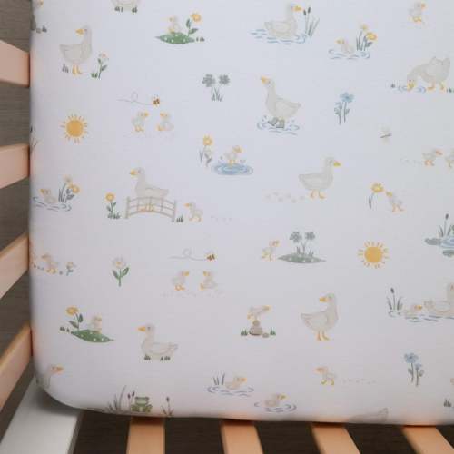 Cotton Jersey Fitted Crib Sheet - Goosey Goosey