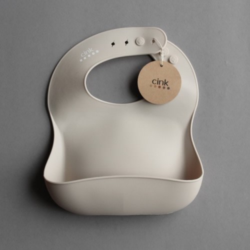 Silicone Bib in Fog – Darling Clementine