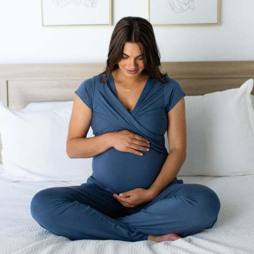 Davy Nursing & Maternity Pajama Set | dusty mauve 1x