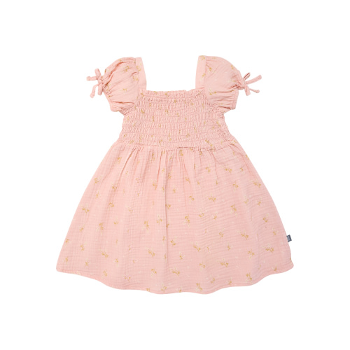 Modern Moments by Gerber Toddler Girl Smocked Dress with Bows, Sizes 12M-5T