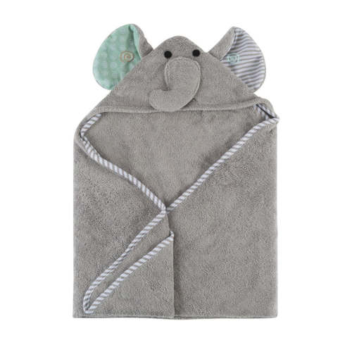 ZOOCCHINI Baby Snow Terry Hooded Bath Towel (0-18M) - Elle Elephant