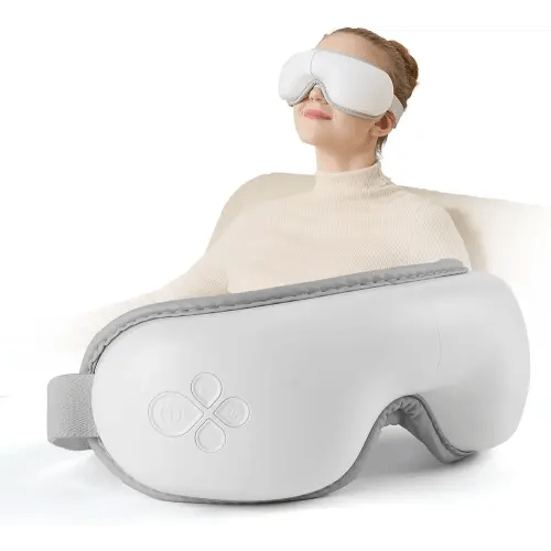 Eye Massager with Light-Blocking Design, 2026 Upgraded Eye Massager with Heat, 5 Modes & 180° Folding Design, Sleep Gift for Office, Travel, Home Use, Portable & Gifts for Women and Men