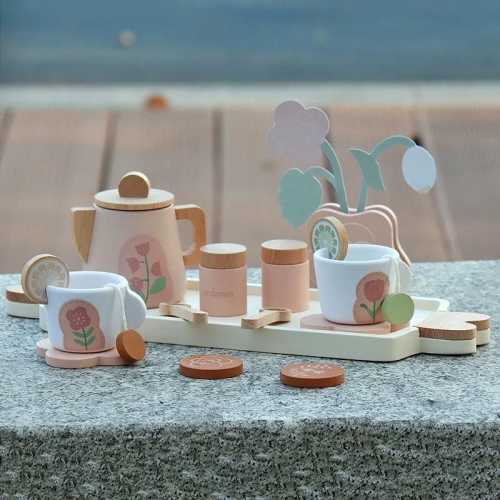 Personalized Wooden Afternoon Tea Play Set - Pretend Home Play - Pretend Tea Party - Girl‘s gift-Montessori Learning Toy For Toddlers
