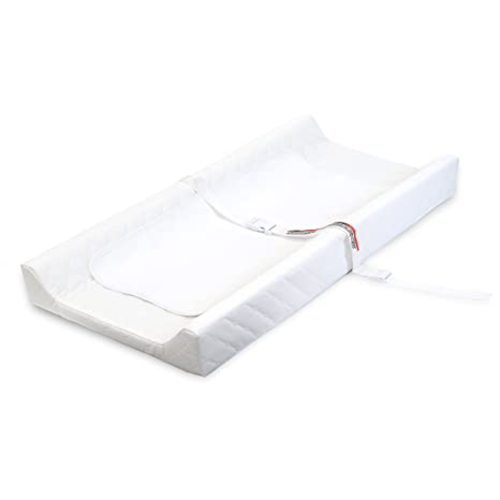 Summer Infant Contoured Changing Pad – Includes Waterproof Changing Liner and Safety Fastening Strap with Quick-Release Buckle - 1 Count (Pack of 1) - 2-Sided Pad + Liner