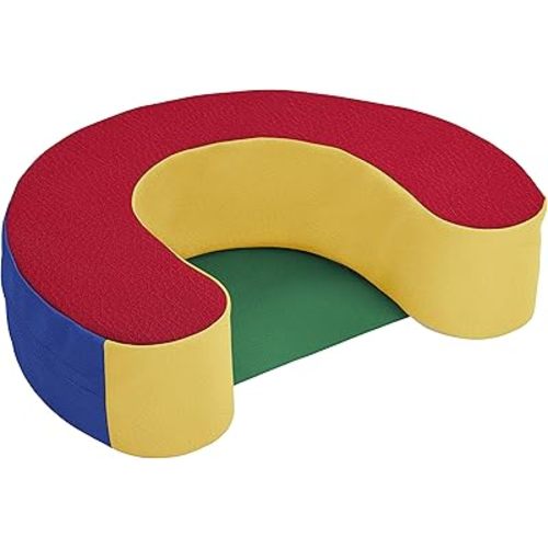 Factory Direct Partners 10423-AS SoftScape Sit and Support Ring for Babies and Infants, Soft Cushioned Foam Floor Seat with Non-Slip Bottom for Nursey, Playroom, Daycare - Assorted