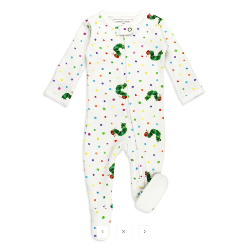Organic 2-Way Zipper Footie in Caterpillar – L'ovedbaby