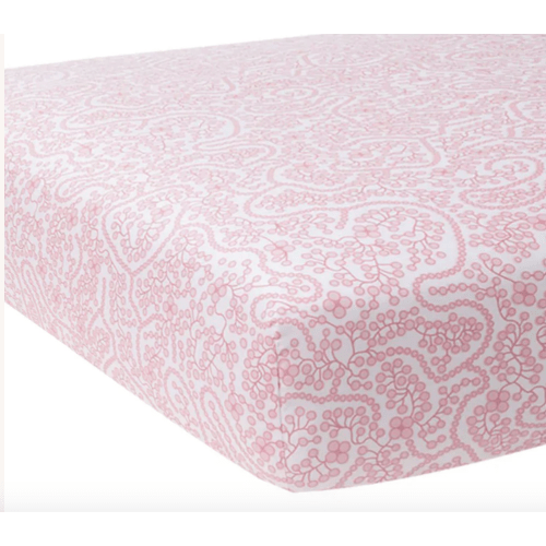 Shelby Pink Crib Sheet, Pink