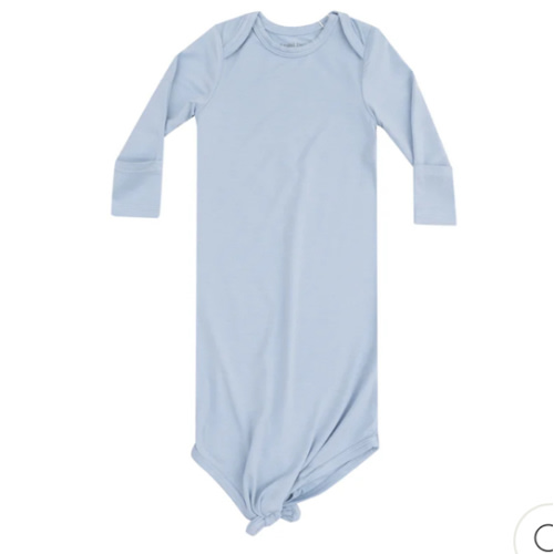 Knotted Gown - Solid Blue Fog