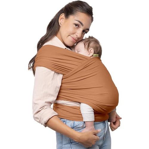 Boba Baby Wrap Carrier - Original Newborn to Toddler Sling (7–35 lbs) - Soft, Secure, Hands-Free, Ergonomic and Comfortable Bonding for New Parents - Cotton Blend Fox