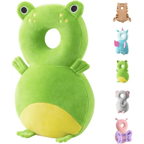 Baby Head Protector, Toddlers Head Safety Pad Cushion, Adjustable Toddlers Head Safety Pad Cushion Backpack, Baby Back Protection for Crawling & Walking, for Age 4-24Months (Green)