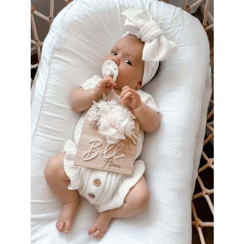 Pointelle Topknot - Milk