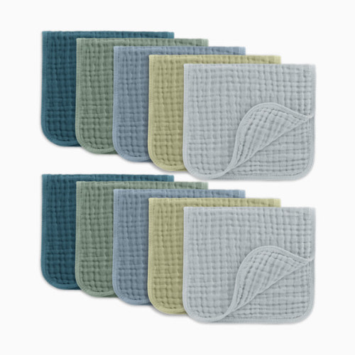 6-Layer Muslin Burp Cloths Set (10 Pack) - Multi Boy
