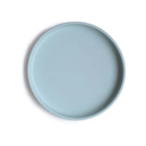 Mushie Classic Silicone Suction Plate, Powder Blue