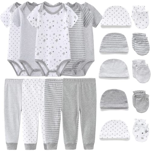 Chamie Newborn Baby Cute Design Bodysuit Short Sleeve One-Piece Baby Clothes for Boys
