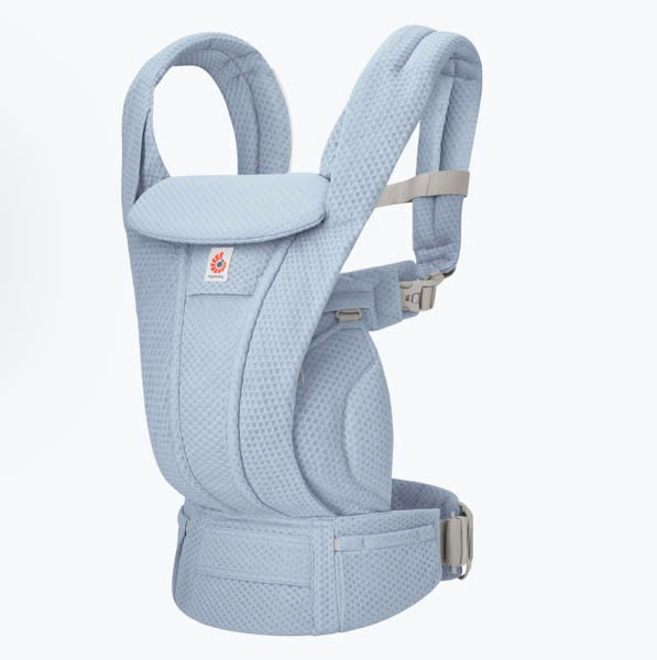 Shop Omni Deluxe Baby Carrier - NEW CARRIER | Ergobaby - Serene blue mesh