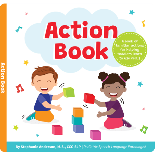 Action Book – Children’s Board Book for Learning Verbs for Toddlers Ag – Speech Therapy Publishing