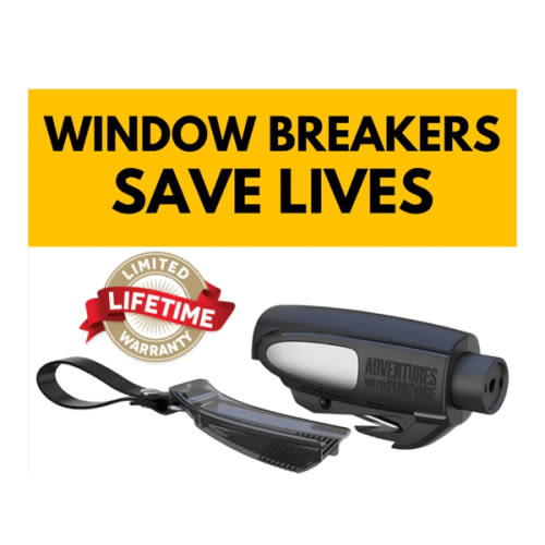 2-in-1 Emergency Window Breaker & Seatbelt Cutter