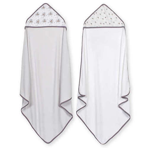 Just Born® 2-Pack Counting Sheep Hooded Towels in GreyJust Born® 2-Pack Counting Sheep Hooded Towels in Grey