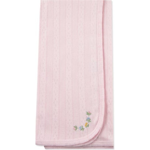 Dainty Flowers Pointelle Cotton Blanket