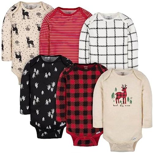 Gerber Unisex Baby 6 Pack Long-sleeve Onesies Bodysuit
