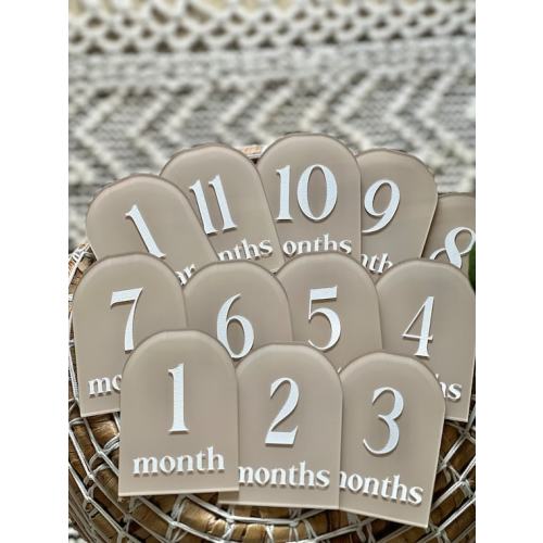 Boho Arch Monthly Milestone Discs Acrylic Monthly Milestone Markers First Year Milestone Baby Photo Prop New Mom Gift new Baby Gift - Etsy