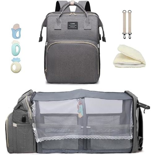 Baby Diaper Bag Diaper Bag with Changing Station,Diaper Bag Backpack,Large Capacity,900d Excellent Oxford(Ungrade Grey