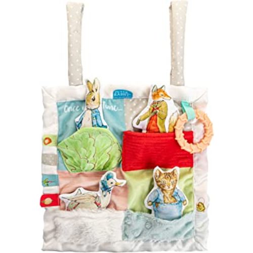 KIDS PREFERRED Beatrix Potter Peter Rabbit Peek-a-Boo On The Go Blanky, Activity Lovey Security Blanket for Babies, Multicolor