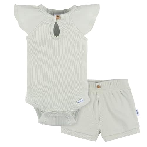 Gerber baby-girls Bodysuit and Shorts Set