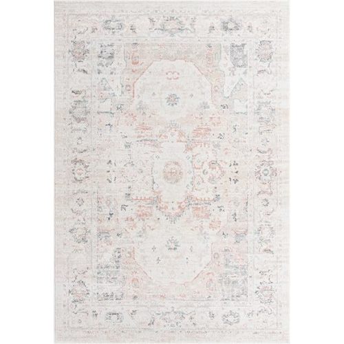 Rugs.com Madeline Vintage Collection Rug – 6' x 9' Ivory Medium-Pile Rug Perfect for Bedrooms, Dining Rooms, Living Rooms