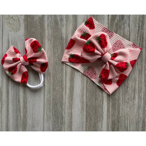 Strawberry Headwrap, Baby Girl Headbands, Newborn Baby Bows, Girls Hair Bow, Baby Gifts, Wedding Headwraps, Fun fruit accessories