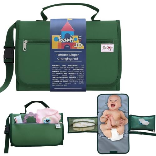 Portable Diaper Changing Pad- Foldable Waterproof Changing Mat & Portable Changing Pad for Travel- Baby Changing Station with Diapers & Wipes Pouch with Storage