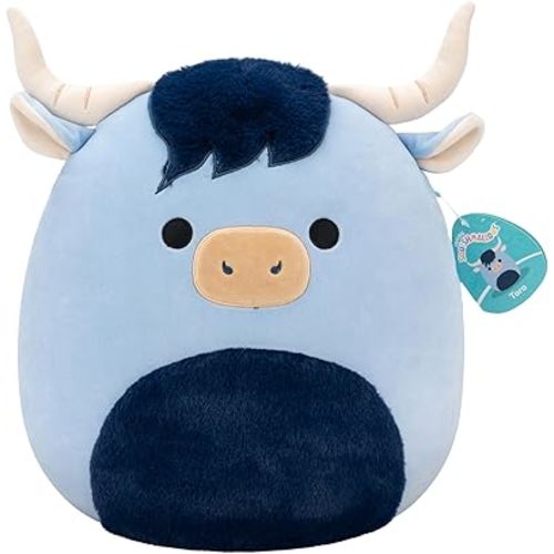 Squishmallows Original 14in Toro The Blue Highland Cow – Official Jazwares Plush (Large)
