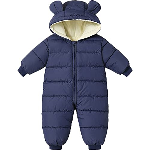 Ilyboz Infant Toddler Snowsuit Cute Baby Bear Suit Newborn Winter Coat Warm Hooded Jumpsuit for Boys Girls
