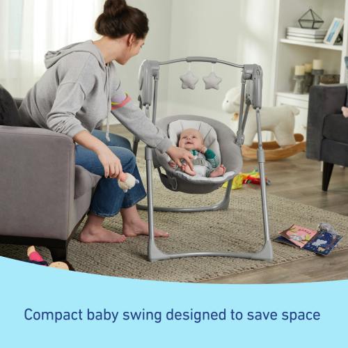 Slim Spaces™ Compact Baby Swing