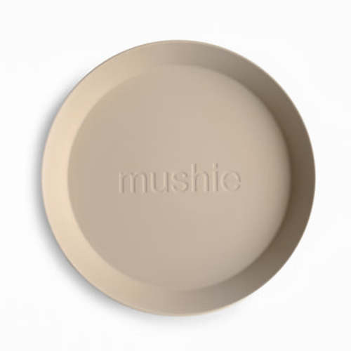 Mushie Baby Round Dinnerware Plates, Set of 2