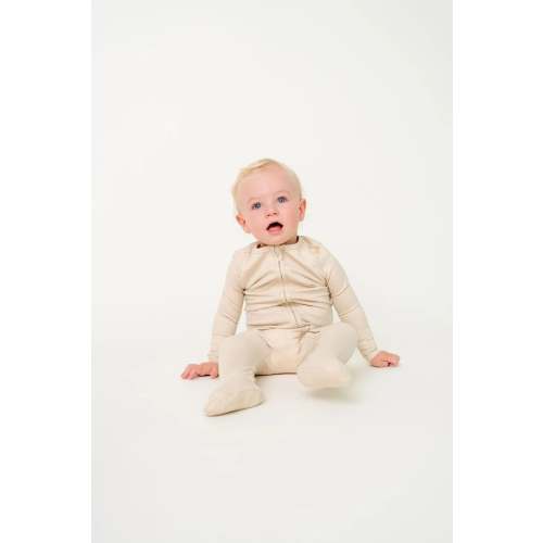 Copper Pearl Zip Up Footie Moonstone
