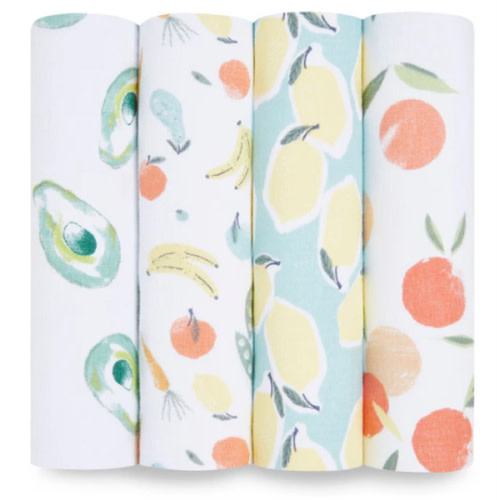 Fruit Print Cotton Muslin Swaddle 4pk | aden + anais
