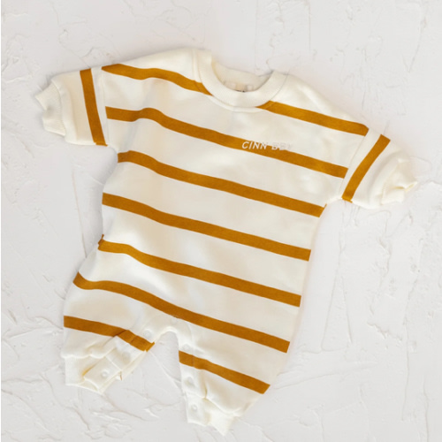 Lounge Suit - Mustard Stripe