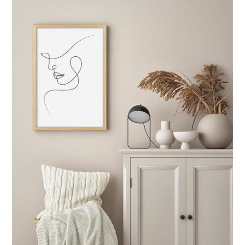 Yaetm Wood 12x18 Picture Frame Set of 2, Natural Solid Oak Wood 12x18 Poster Frame for Wall Gallery, Horizontal and Vertical Wall Mounting (2 pack, Oak)