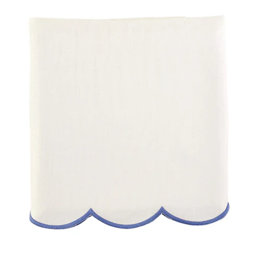 Scallop Crib Skirt in French Blue | Caitlin Wilson