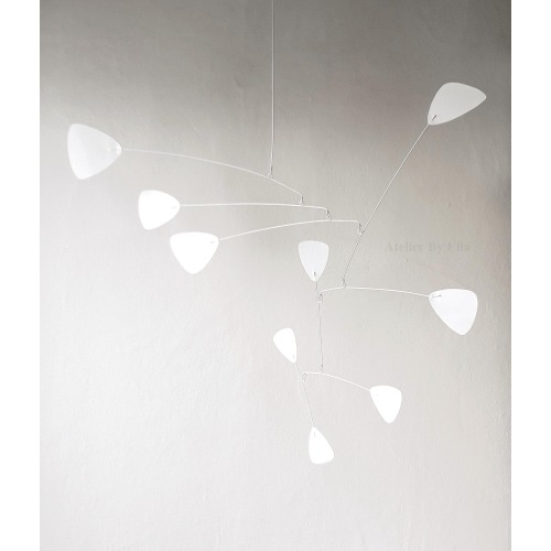 Metal mobile in white color