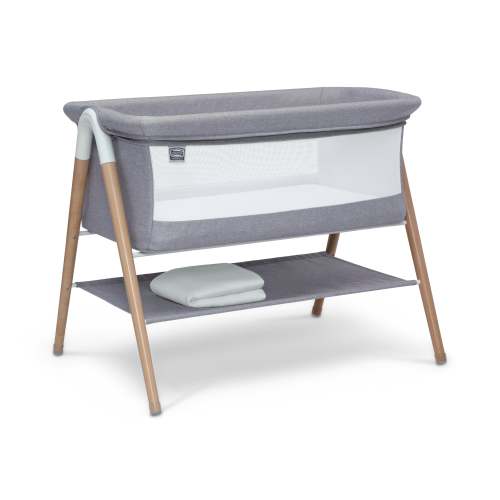 DELTA CHILDREN Koi by the Bed Bassinet With Natural Beechwood Legs