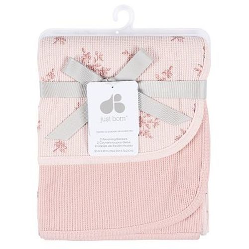 Just Born Baby 2 Pack Cotton Thermal Blankets