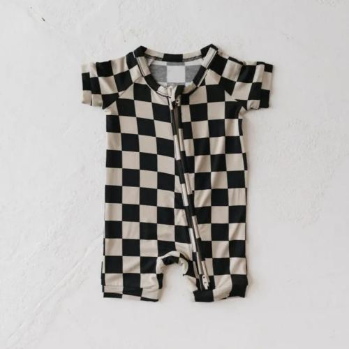 Newborn Checkered Bamboo Sleeper