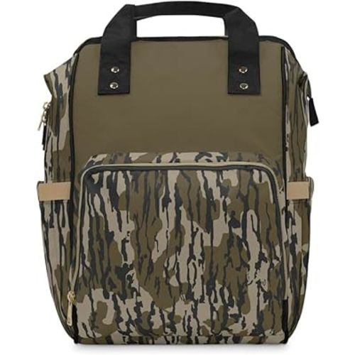 Generic Camo Backpack - Camo Rustic Diaper Bag/Travel Bag/Carryon/Hunting Bookbag - Waterfowl Camo - Large - Unisex