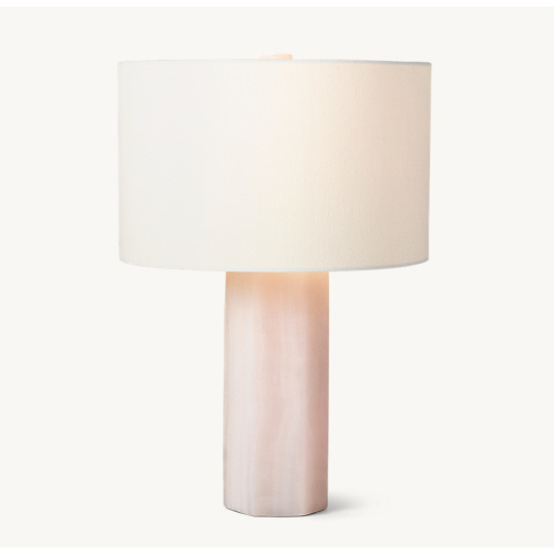 Blaine Hexagon Quartz Table Lamp With Shade - Rose | RH Baby & Child